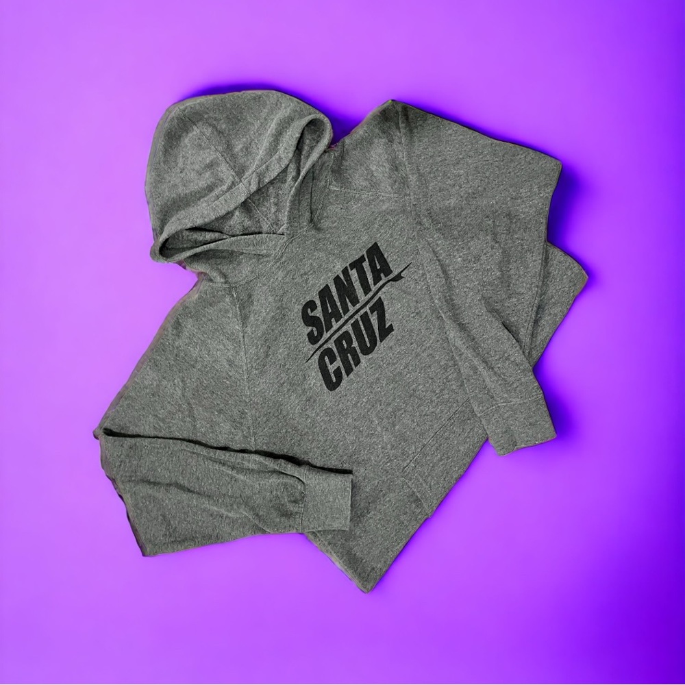 Santa Cruz Hoodie Women’s Small Gray Black Logo Skate Surf Streetwear Pullover